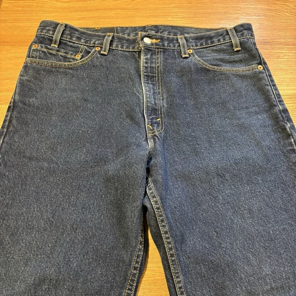 VTG Levi's 517 Boot Cut Jeans Men's 36x32 USA Made Dark Indigo Denim Cowboy Y2K